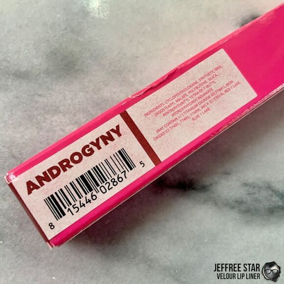 JEFFREE STAR VELOUR LIP LINER PENCIL IN ANDROGYNY DIRTY PLUM MAUVE FULL SIZE NEW - Picture 12 of 14